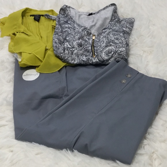 Craft& Barrow- Women Gray Effortless Stretch Capri - Picture 10 of 11